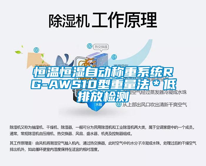 恒温恒湿自动称重系统RG-AWS10型重量法＊低排放检测