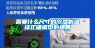 需要什么尺寸的除湿机选择正确模型的指南